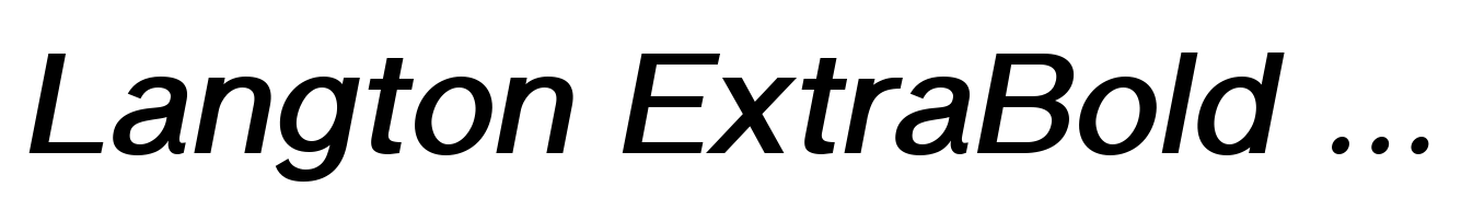 Langton ExtraBold Italic